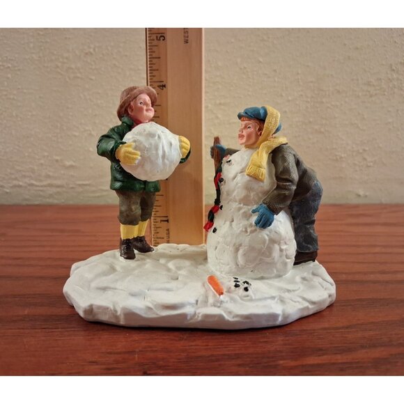 Christmas Village Snowman Building Scene The Impostor Memory Makers Lemax Vtg - Picture 4 of 4